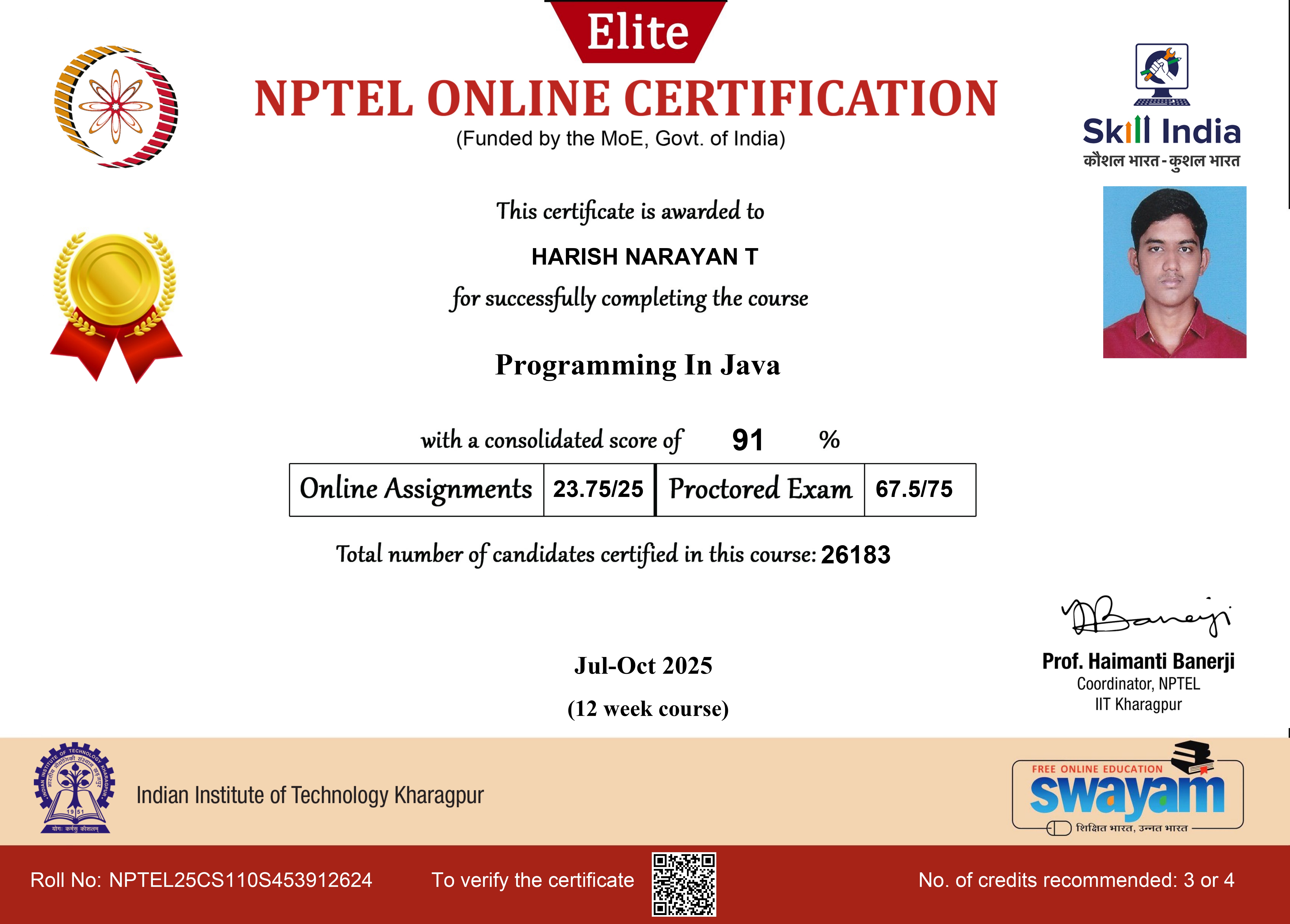 NPTEL Elite Certificate 2